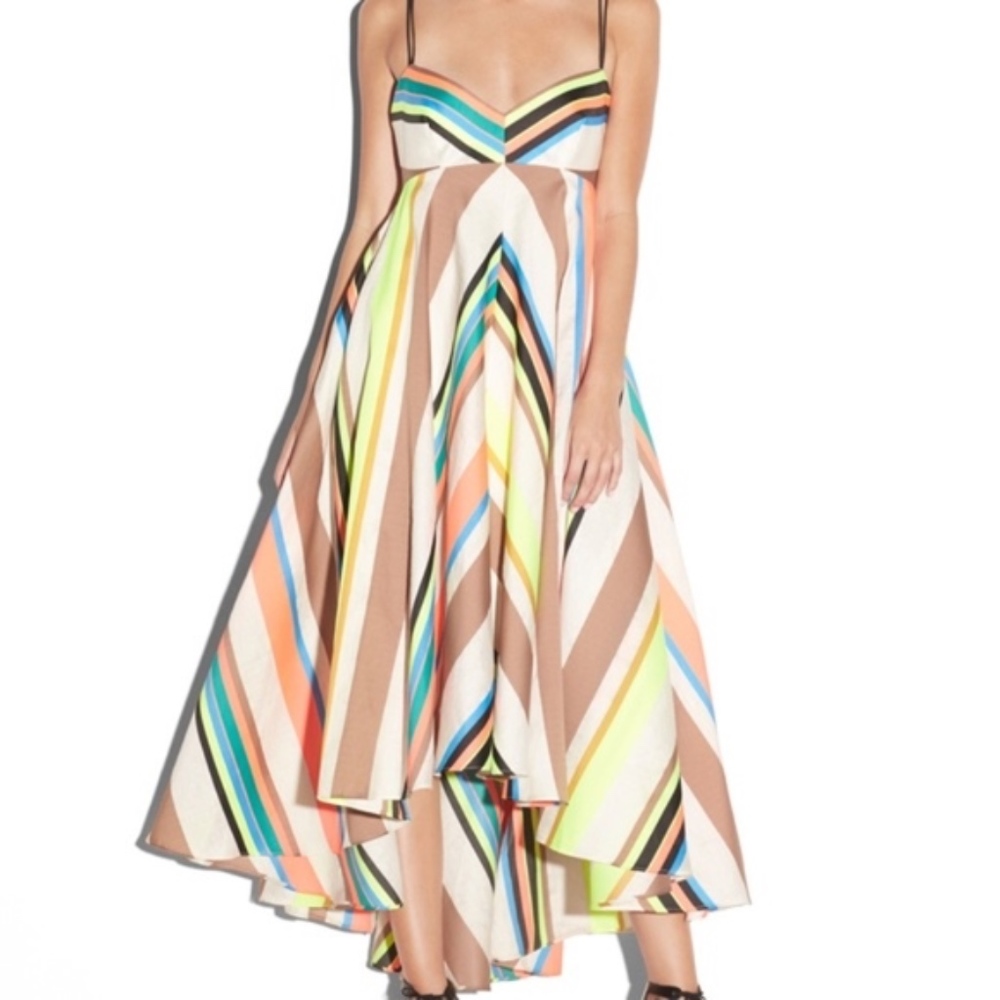 MILLY Stripe Mitered 'Trapeze' Dress-NWOT